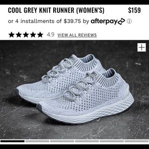 Nobull Womens 8 Cool Grey Knit Runners